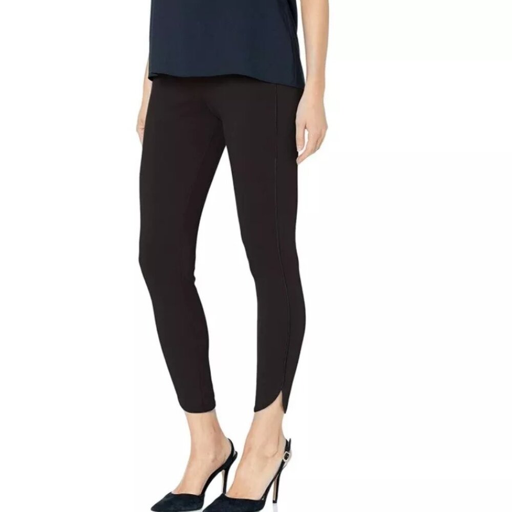 Lysse Gramercy Black Side Piping Stretch Knit Crop Leggings
